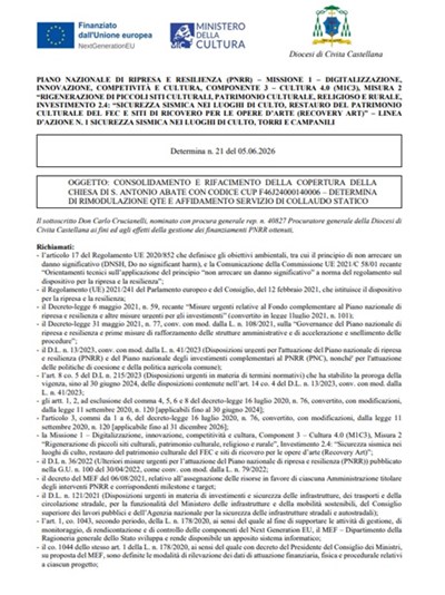 Determina n.21 - PNRR